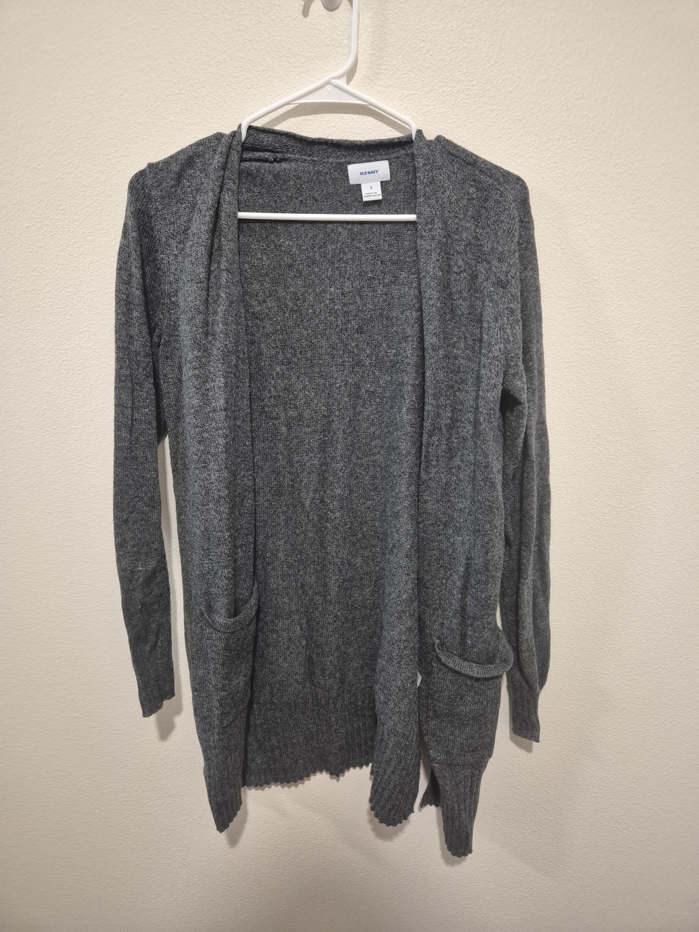 Old Navy Gray Open-Front Pocket Cardigan